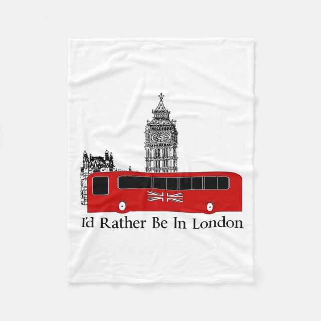 Couverture Polaire Je serais plutôt à Londres (Devant)