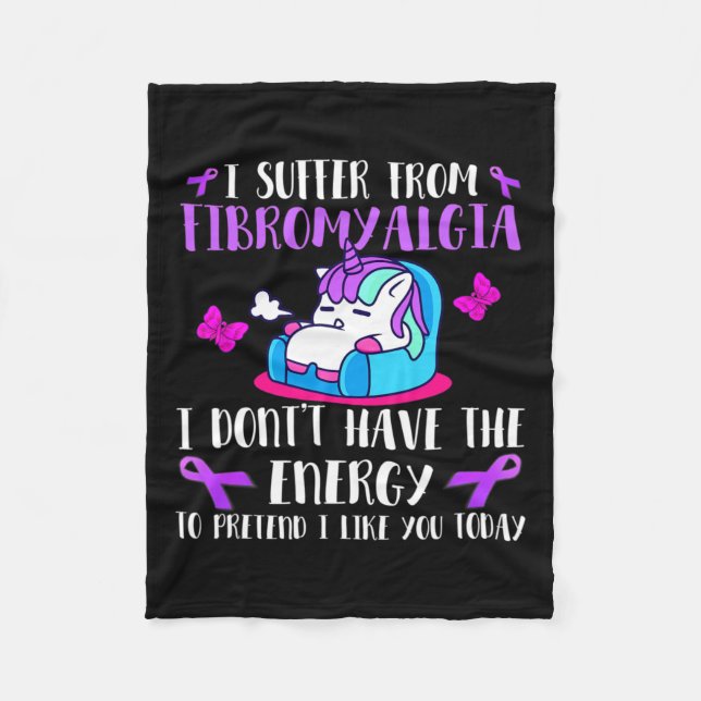 Couverture Polaire Je Souffre De Fibromyalgie - Peut Porter Fibromyal (Devant)