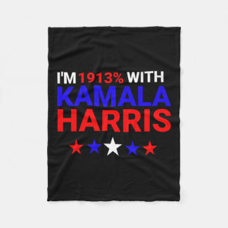 Couverture Polaire Je suis 1913% avec Kamala Harris 2024