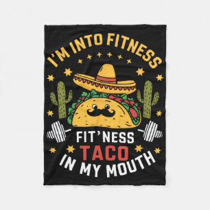 Couverture Polaire Je suis dans les Tacos Fitness Mexicain Cinco De M