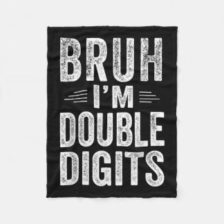 Couverture Polaire Je suis Double Chiffres 10e Cadeaux d'anniversaire