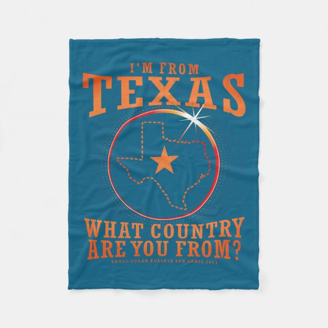 Couverture Polaire Je suis Eclipse Totale de Texas Solar Eclipse (Devant)