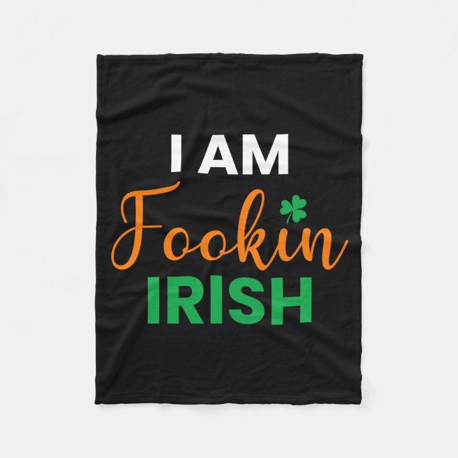 Couverture Polaire Je Suis Fookin Irish (Devant)
