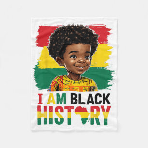Couverture Polaire Je suis garçon afro d'histoire noire Prince Little