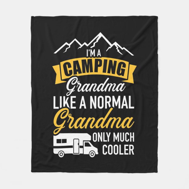 Couverture Polaire Je Suis Grand-Mère De Camping (Devant)