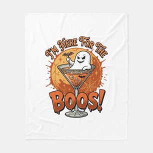 Couverture Polaire Je suis ici Boos Halloween Fantôme Boisson Toile d