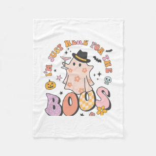 Couverture Polaire Je suis juste ici pour le Boos, Retro Super Hallow