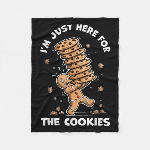 Couverture Polaire Je suis juste ici pour les cookies pain d'épice No
