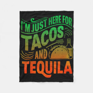 Couverture Polaire Je suis juste ici pour les tacos et la tequila