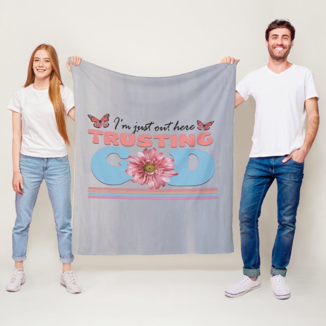 Couverture Polaire Je suis juste là pour faire confiance à Dieu Blank (En situation)