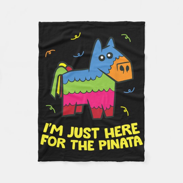 Couverture Polaire Je suis juste là pour la pinata  (Devant)