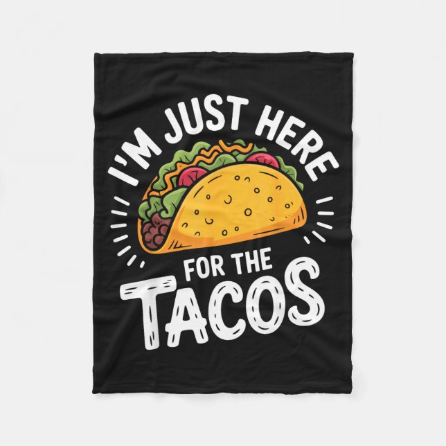 Couverture Polaire Je suis juste là pour les tacos  (Devant)