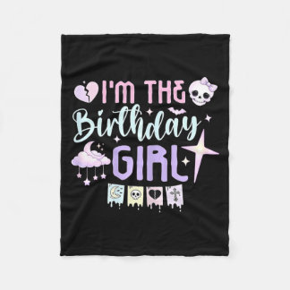 Couverture Polaire Je suis la fille de l'anniversaire Gothique Pastel