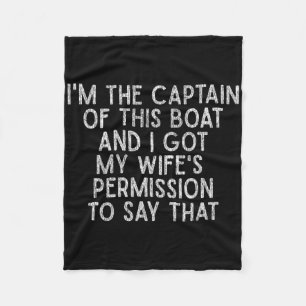 Couverture Polaire Je suis le capitaine de ce bateau T-shirt de batea
