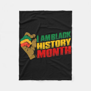 Couverture Polaire Je suis le Mois de l'histoire des Noirs Fierté afr