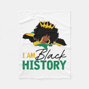 Couverture Polaire Je Suis Noir Histoire Jamaïque Reine Et Jamaïcain