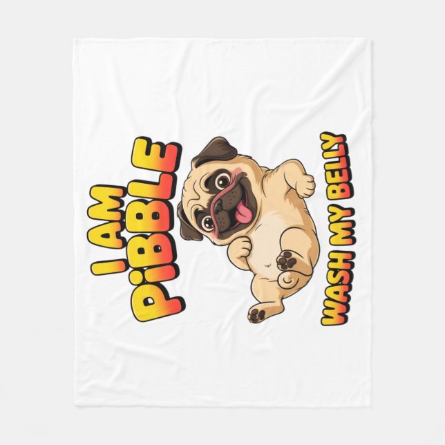 Couverture Polaire Je Suis Pibble Lavez Mon Ventre (Devant)