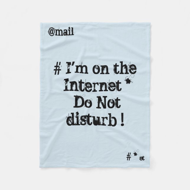 Couverture Polaire Je suis sur Internet. Ne pas déranger ! (Devant)