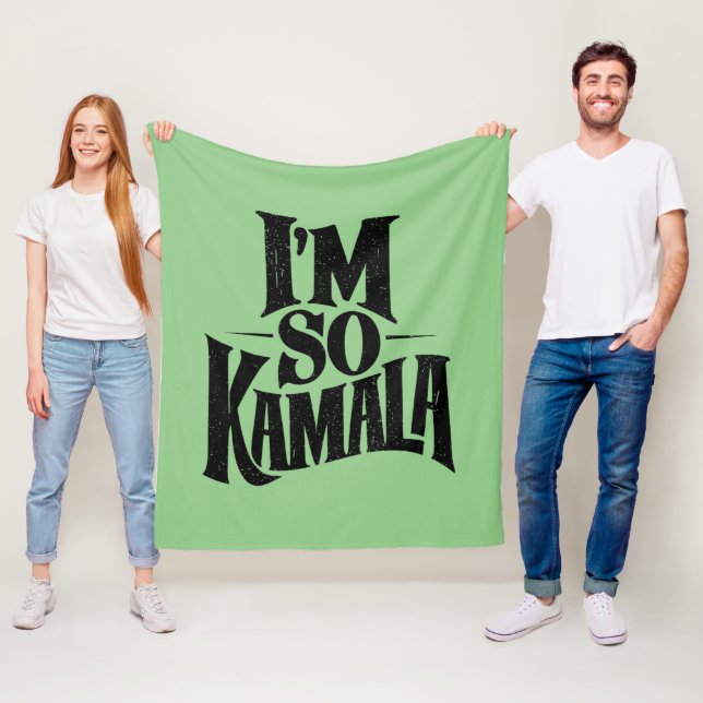 Couverture Polaire Je suis tellement Kamala Brat Green Meme  (En situation)