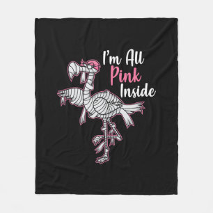 Couverture Polaire Je suis tout rose à l'intérieur drôle Halloween Fl