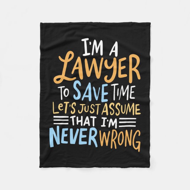 Couverture Polaire Je Suis Un Avocat Pour Gagner Du Temps (Devant)