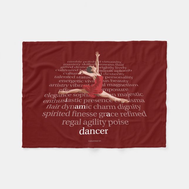 Couverture Polaire Je suis un danseur (Devant (Horizontal))