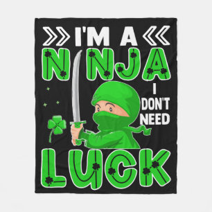 Couverture Polaire Je suis un Ninja Je n'ai pas besoin de chance Sain