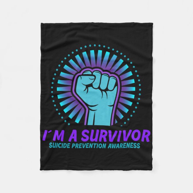 Couverture Polaire Je suis un survivant Sensibilisation à la préventi (Devant)