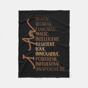 Couverture Polaire Je Suis Une Femme Noire Éduquée Melanin Histoire N