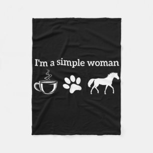 Couverture Polaire Je Suis Une Femme Simple Aime Le Café Chien Horseb