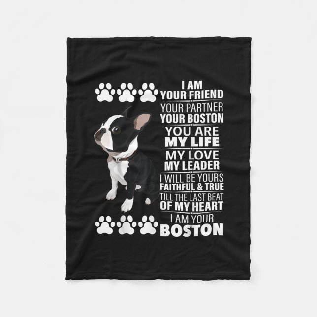 Couverture Polaire Je Suis Votre Ami Votre Partenaire Votre Boston Te (Devant)
