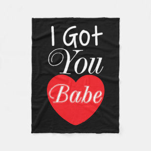 Couverture Polaire Je t'ai eu Bébé Coeur mignon Saint Valentin Joyeux