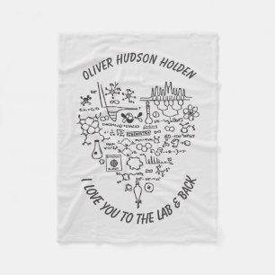 Couverture Polaire Je t'aime au laboratoire et au cadeau fait sur