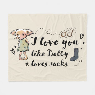 Couverture Polaire Je T'Aime Dobby Aime Les Chaussettes