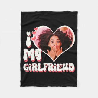 Couverture Polaire Je T'aime Ma Petite Amie T Shirt Noir Personnalisé