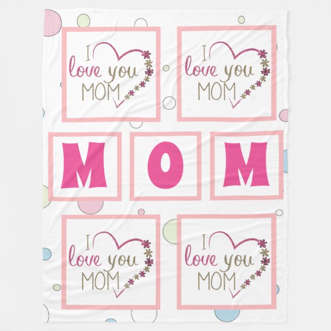 Couverture Polaire Je t'aime maman (Devant)