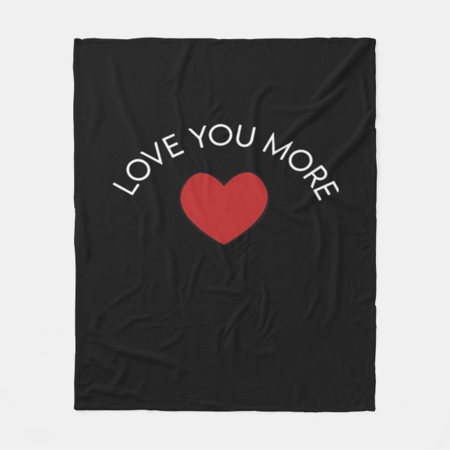 Couverture Polaire Je t'aime plus Design contemporain  (Devant)