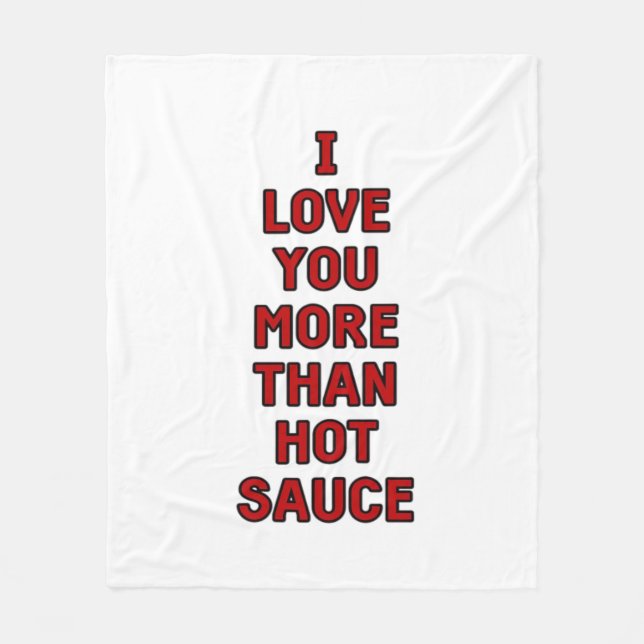 Couverture Polaire Je t'aime plus que la sauce piquante Funny Valenti (Devant)