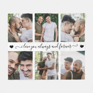 Couverture Polaire Je t'aime toujours et pour toujours Collage modern