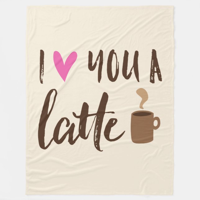 Couverture Polaire Je t'aime un Latte (Devant)