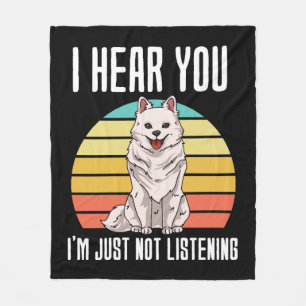 Couverture Polaire Je T'Entends Juste Ne Pas Écouter American Eskimo