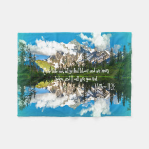 Couverture Polaire Je vais vous donner le repos Bible Verse