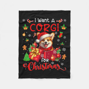 Couverture Polaire Je Veux Un Corgi Pour Le Propriétaire De Noël Père