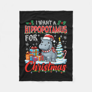 Couverture Polaire Je Veux Un Hippopotame Pour Le Costume De Noël Hip