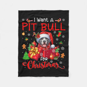 Couverture Polaire Je Veux Un Pit Bull Pour Le Propriétaire De Noël P