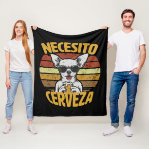 COUVERTURE POLAIRE JE VEUX UNE BIÈRE CHIHUAHUA MIGNONNE