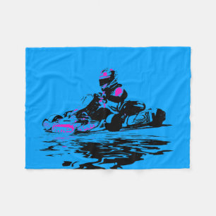 Couverture Polaire Je vis à Kart - Go Kart Racer