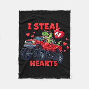 Couverture Polaire Je vole des cœurs 67 Saint-Valentin 67 Meme 6 7 T-