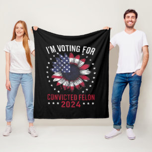 Couverture Polaire Je Vote Pour Le Condamné Féon Pro Trump 2024
