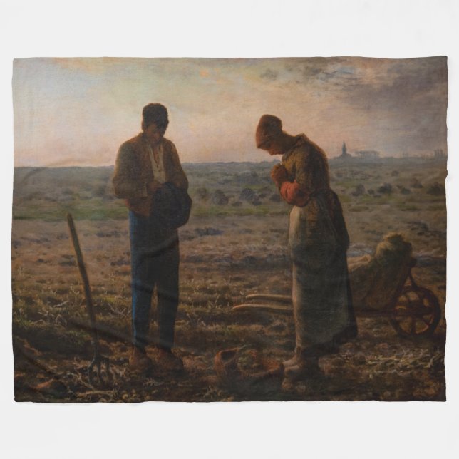 Couverture Polaire Jean-François Millet - L'Angelus (Devant (Horizontal))